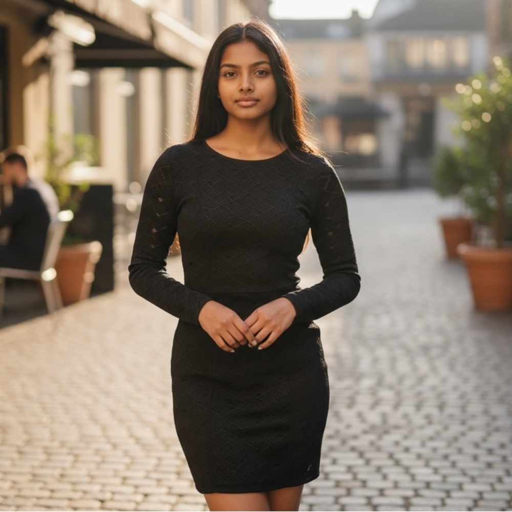 MISHA COLLECTION Weave Mini Dress Black 4